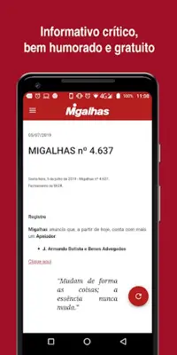 Migalhas android App screenshot 0